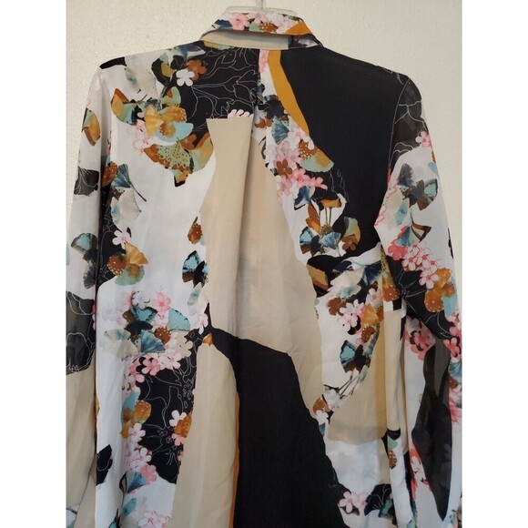 Phillip Lim 3.1 Womens Blouse Size M Floral Button-Up Long Sleeve NWOT - Picture 13 of 16